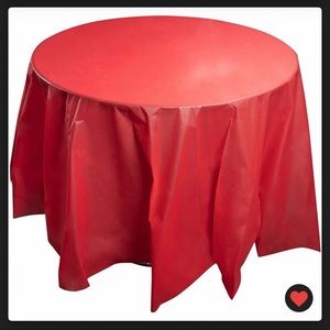 Juvale 11-Pack Red 84-Inch Round
Disposable Plastic Tablecloths